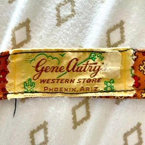 Vintage Gene Autry Bow Tie/Skinny tie
